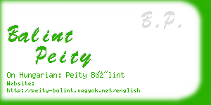 balint peity business card